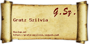 Gratz Szilvia névjegykártya